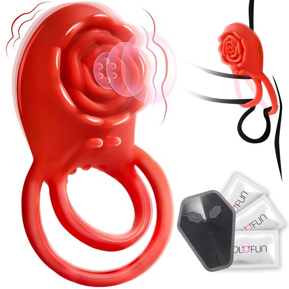 Solofun Vibrierender Penisring Sexspielzeug für Männer Penisring Vibrator mit 8 Vibrationen Klitorisstimulator Erwachsene Sexspielzeug für Männer Frauen mit Fernbedienung Vibratoren für Männer