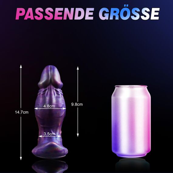 Anal Plug Dildo groß Silikon Dildos, Großer Analplug Dicker Dildo mit Ankerform Basisdesign, Realistischer Didloschwanz für Frauen Buttplug Soft Anal Trainer, Sexspielzeug für Frauen Männer
