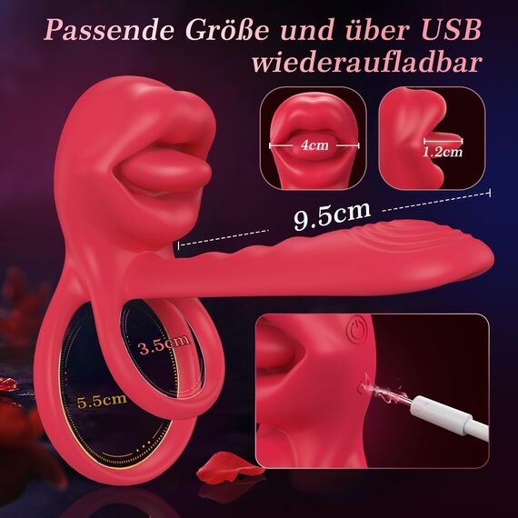 Cacuola Upgrade Erotik Penis G Punkt Klitoris Stimulator, Tiefes Lecken Sex Spielzeug für die Frau Männer Extrem, 9 leistungsstarke Vibrationsmodi Leise Bohrmaschiene Sextoys, Hodenringe für den Mann