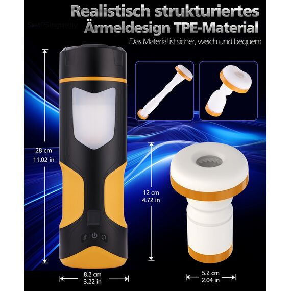 Elektrisches Cup-Masturbator-Spielzeug APP-Steuerung, Masturbieren für Männer mit 8 Modi, Teleskopfunktion und rotierender Massagefunktion, Pocket-Pussy-Penis-Masturbatoren, leicht zu reinigen