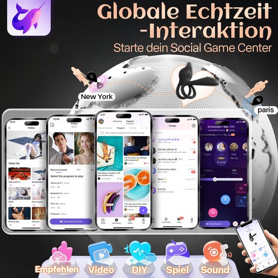 Penisring Sex Spielzeug für die Paare Extrem Sex, Verdickung Penis Klitoris Stimulator, Doppelte Verzögerung 10 Modi Penis Ring Erotisches Sexspielzeug für die Männer, Erotik Cockring Dual Penisringe