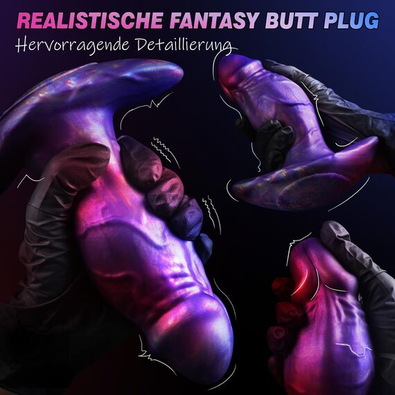 Analplug für Männer, Anal Butt Plug für Frauen und Männer Großer Dildo, Silikon Analdildo Penis Dildo für Mann, Realistischer Anal Toy Tragbarer Weiche Analplugs, Analspiel Sexspielzeug für Schwul