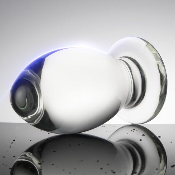 SXOVO Glas Butt Plug, Clear Anal Plugs Butt Plug Kristallglas Dildo Anal Klassische Dildos Anal Dildo Anal Toys Sexspielzeug für Männer und Frauen, Erwachsene Paare, Einsteiger (S)