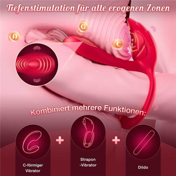 Tagnaff Leise Vibrator Sex Spielzeug für die Paare Frau Extrem Sex mit 6 Penisring, KI-Dialog Butterfly Vibratorensets für Frauen Klitoris, Dildo Vibration für Frauen, Bdsm Sexspielzeug Sets, Sex Toys