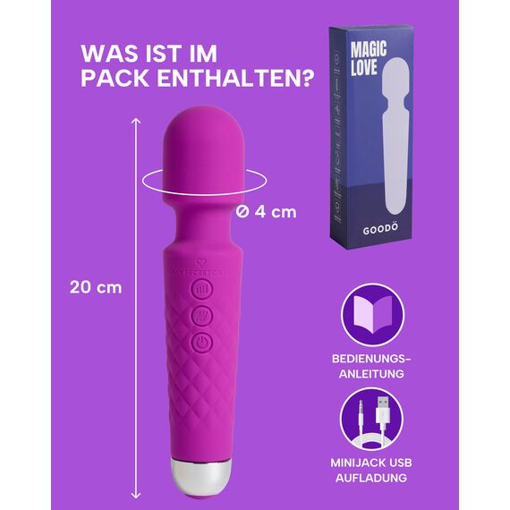 MySecretCase Vibratorensets für Frauen Klitoris 20cm Auflege Vibration für Frauen Kabellos 20 Vibrationen + 8 Geschwindigkeiten Vibrator Sexspielzeug Paar Vibrator Klitoris Wasserdicht USB (Lila)