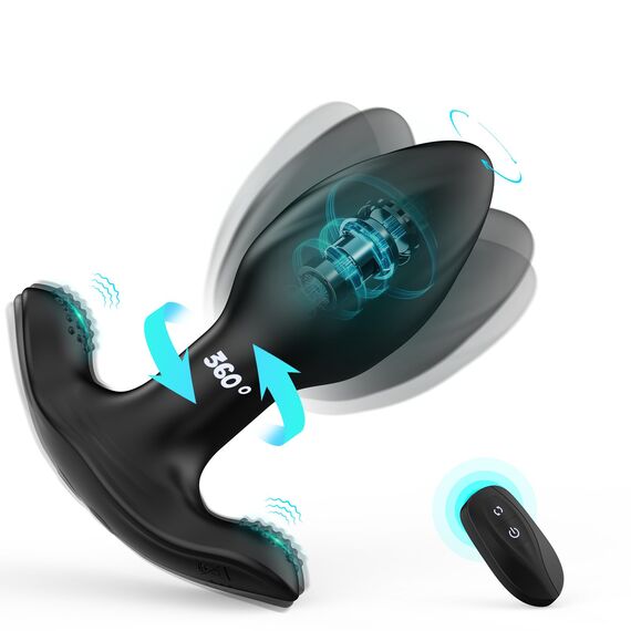 Analplug Sex Spielzeug für Die Frau Männer, Prostata Stimulation Männer Anal Vibrator mit 10 Rotationsmodi 10 Vibrationsmodi, Sex Spielzeug für Paare Anal Plug Frauen Buttplug Sexspielzeug Sex Toys