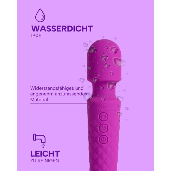 MySecretCase Vibratorensets für Frauen Klitoris 20cm Auflege Vibration für Frauen Kabellos 20 Vibrationen + 8 Geschwindigkeiten Vibrator Sexspielzeug Paar Vibrator Klitoris Wasserdicht USB (Lila)