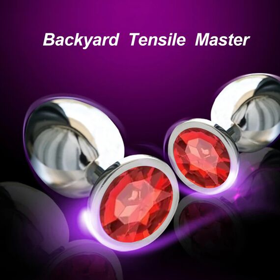 3 Stücke Metall Analplug Set, Silber Metall Analplug mit Kristall Diamant, Sex Spielzeug für Die Frau Männer, Klein Medium Groß Buttplug Anal Butt Plug Set, Rote