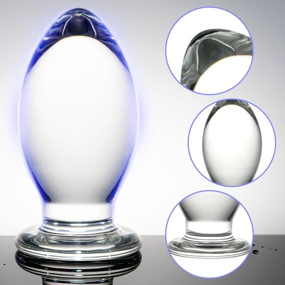 SXOVO Glas Butt Plug, Clear Anal Plugs Butt Plug Kristallglas Dildo Anal Klassische Dildos Anal Dildo Anal Toys Sexspielzeug für Männer und Frauen, Erwachsene Paare, Einsteiger (S)