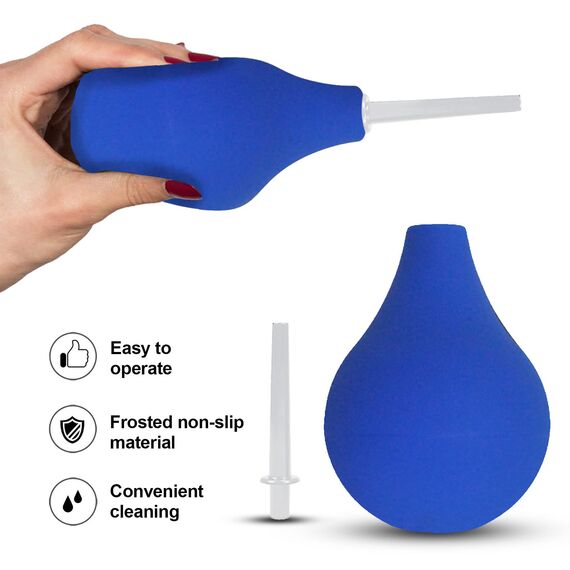 TSHAOUN Silikon Andusche abnehmbare 160 ml, Irrigator zur hygienischen Darmreinigung komfortable schlanke, wiederverwendbarer Duschkopf-Düsen , Einlaufbirne für Männer Und Frauen