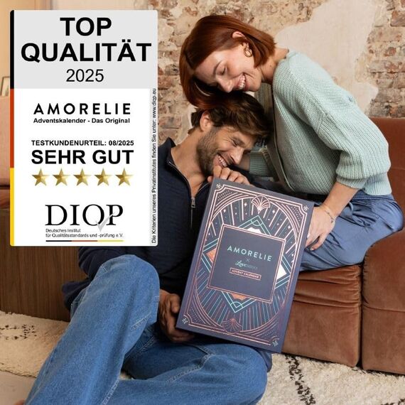 AMORELIE Erotischer Adventskalender für Paare Singles & Erwachsene | Erotik-Set mit 24 sinnlichen Überraschungen (Original 2025)