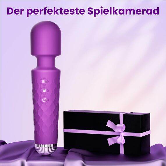 Gobeken Vibrator Vibration für frauen, Dildo APP-Steuerung, Sex Spielzeug für die Frau Paare Männer 10 Intensitäten, Vibratorensets für frauen Sex Toys 20 Frequenzen Lila Massagestab Fingerüberzieher