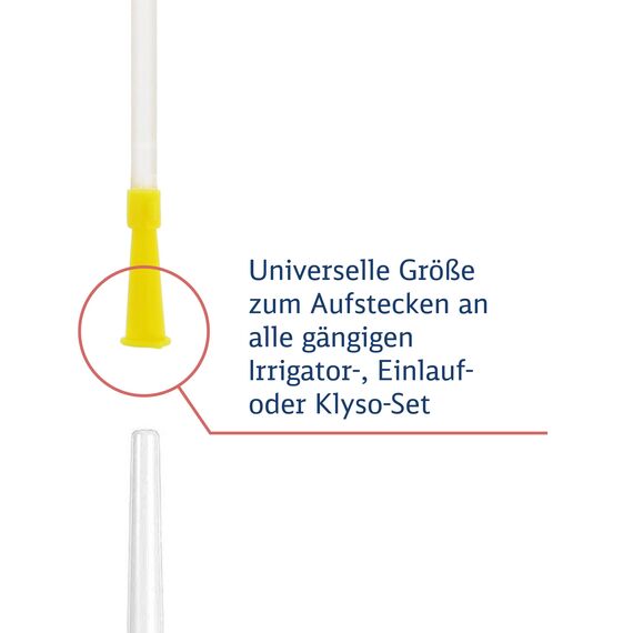 Dr. Wunder® 10 Stück Flexible Einlaufhilfen | weiches Material, runde Spitze & abgerundete Kanten | 40cm, Durchmesser 6.7mm | universelle Größe für gängige Irrigator- und Einlaufsets | Made in Germany