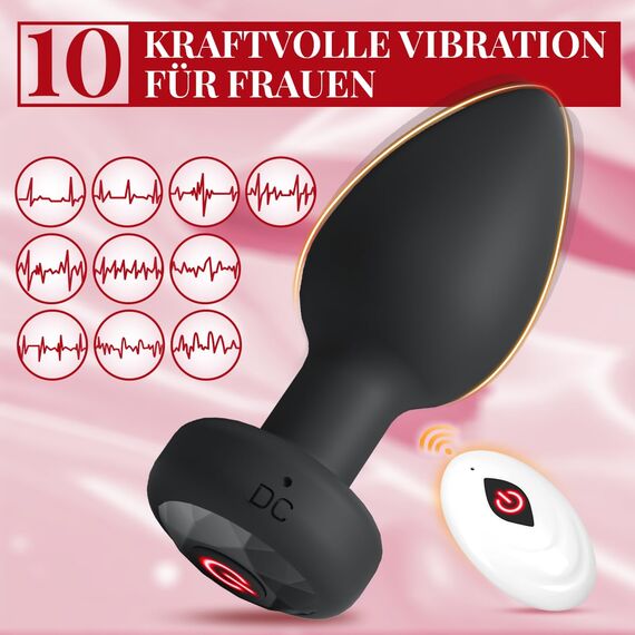 Analplug# für Frauen Männer,Analplugs 3-Set mit Vibration 10 Modi,Silikon Anal Plugs Vibrator ButtPlug Vibration Sex spielzeug für die Männer Analvibratoren für Frau Buttplug Anfänger/Profis Anal Toys