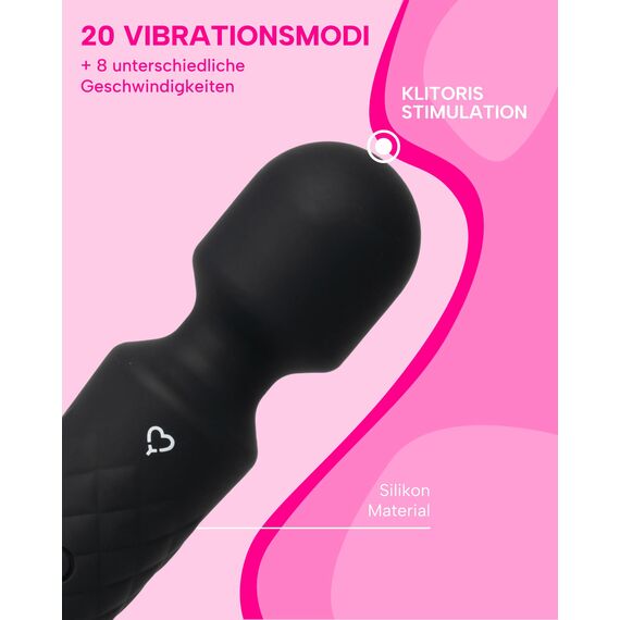 MySecretCase Vibratorensets für Frauen Klitoris 20cm Auflege Vibration für Frauen Kabellos 20 Vibrationen + 8 Geschwindigkeiten Vibrator Sexspielzeug Paar Vibrator Klitoris Wasserdicht USB