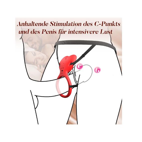 Tagnaff Bdsm Bondage Vibrator Sex Spielzeug für die Paare Frau Extrem Sex, mit 6 Penisring, Leise Butterfly Vibratorensets für Frauen Klitoris, 10 Vibration für Frauen, Sexspielzeug Sets mit KI APP