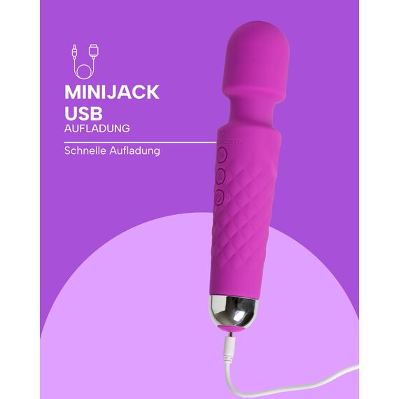 MySecretCase Vibratorensets für Frauen Klitoris 20cm Auflege Vibration für Frauen Kabellos 20 Vibrationen + 8 Geschwindigkeiten Vibrator Sexspielzeug Paar Vibrator Klitoris Wasserdicht USB (Lila)