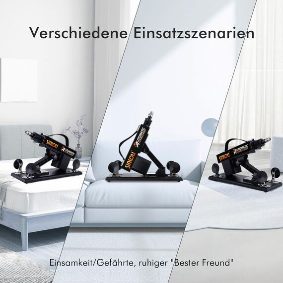 Fickmaschine Sinloli Automatische Sexmaschine Liebesmaschine mit per App gesteuertem stoßendem Dildo-Sexspielzeug für Männer und Frauen, verstellbare Erwachsenen-Masturbationsmaschine mit 7 Anhängen