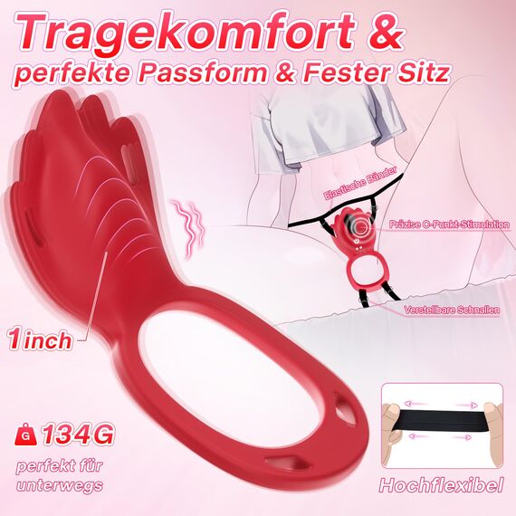 Tagnaff BDSM Sex Spielzeug für die Paare Frau Männer Extrem Sex, KI-Dialog Vibratorensets für Frauen Klitoris, mit Pornospiel-App, 6Penisring, Leise Butterfly Vibrator Sex Toys, 9 Vibration für Frauen