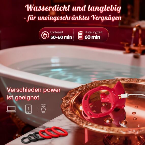 Tagnaff Leise Vibrator Sex Spielzeug für die Paare Frau Extrem Sex mit 6 Penisring, KI-Dialog Butterfly Vibratorensets für Frauen Klitoris, Dildo Vibration für Frauen, Bdsm Sexspielzeug Sets, Sex Toys