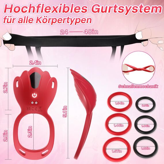 Tagnaff BDSM Sex Spielzeug für die Paare Frau Männer Extrem Sex, KI-Dialog Vibratorensets für Frauen Klitoris, mit Pornospiel-App, 6Penisring, Leise Butterfly Vibrator Sex Toys, 9 Vibration für Frauen