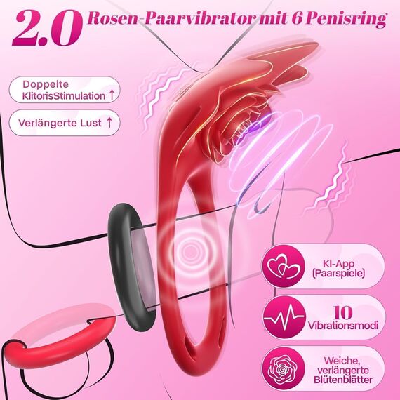 Tagnaff KI-Dialog Sex Spielzeug für die Paare Frau Männer Extrem Sex, BDSM Leise Vibratorensets für Frauen Klitoris, mit Erotikspiele-App, Butterfly Vibrator Sex Toys, 10 Vibration für Frauen