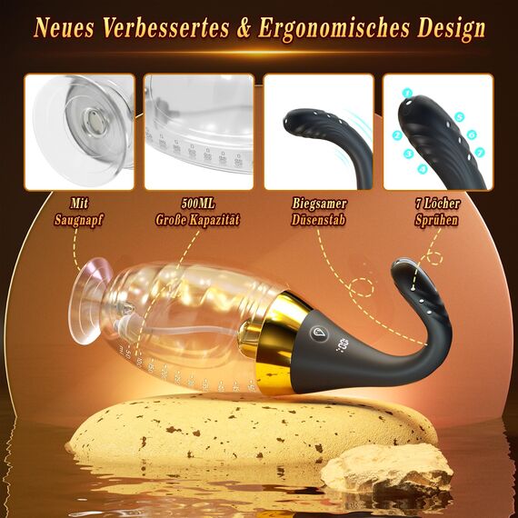 Po Dusche Klistier zur Darmspülung - Intimdusche zur Analdusche und Vaginaldusche mit 5 Modi & LED-Anzeige, Anal Duschschlauch für Frau & Mann Verstopfung Lindern, Anti-Rückfluss Rektaler Irrigator