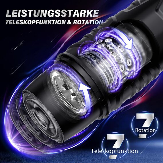 Honeyexp Masturbator AI-Interaktion Masturbieren für Männer mit 7 Modi Teleskopfunktion und Rotation, Sex Spielzeug für die Männer, Penis App-Steuerung LCD Display Masturbatoren