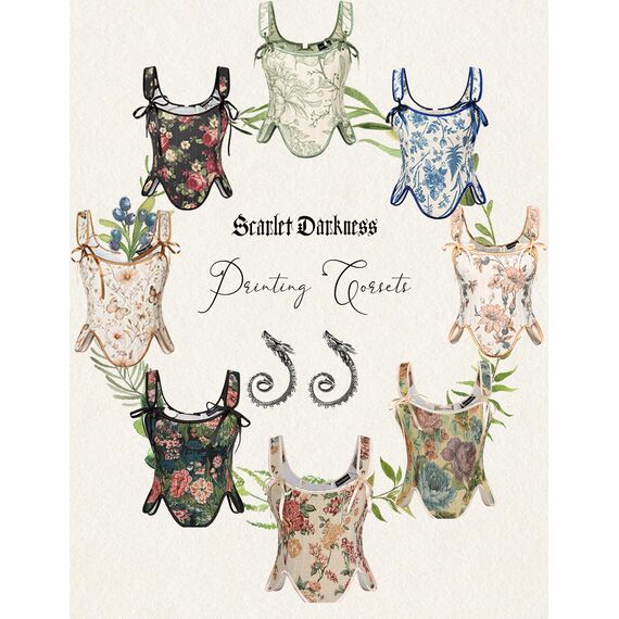 Scarlet Darkness Bustier-Top für Damen, Renaissance-Blumenmuster, Schnürung, Bodyshaper, Korsett mit Reißverschluss, Rosa, 14