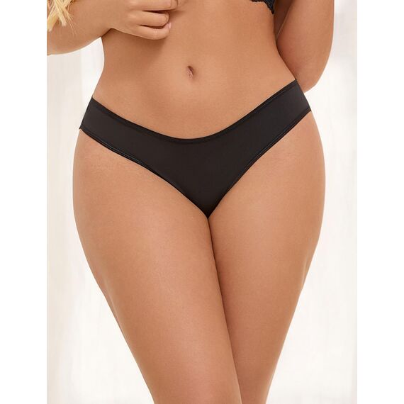 ohyeahlady Thong Schwarz Unterhosen Damen 2er Packs Panty Spitze String Tanga Set Brazilian Slip Große Größen Reizwäsche Schwarz+Schwarz,M