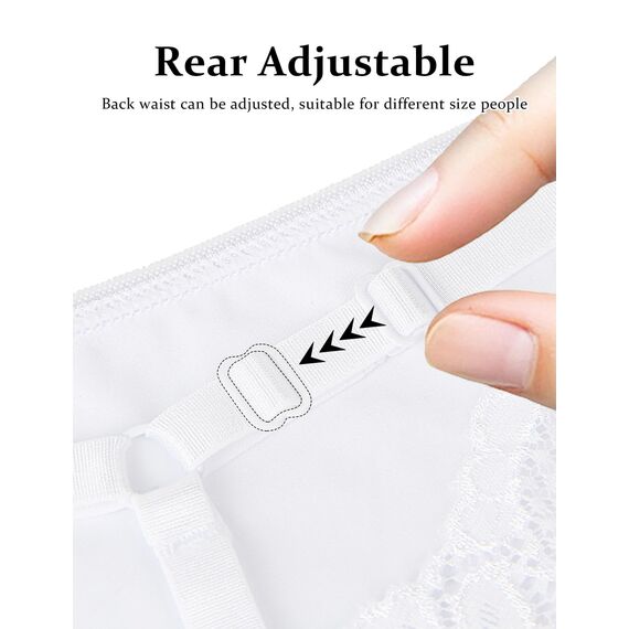 String Tanga Spitze Damen Sexy Brazilian Slip Große Größen Unterhosen übergröße String mit Spitze Unterwäsche für Mollige Frauen Low Rise Hipster Höschen Atmungsaktive Thong T-Back Panties M,Weiß