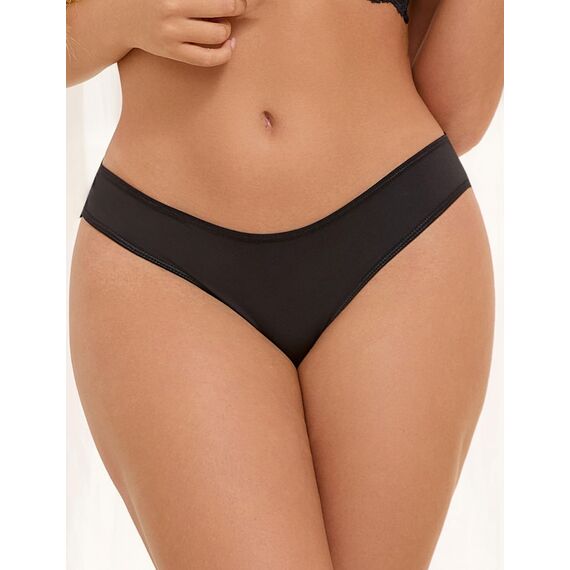 String Tanga Spitze Damen Sexy Brazilian Slip Große Größen Unterhosen übergröße String mit Spitze Unterwäsche für Mollige Frauen Low Rise Hipster Höschen Atmungsaktive Thong T-Back Panties Schwarz,L