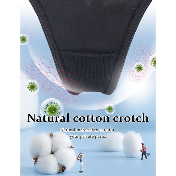 ohyeahlady String Tanga Damen Sexy Dessous 2er Pack Spitze Niedrige Taille Erotisch Slips Große Größen Thong Frauen Bikini Hipster Pantys Unterwäsche Unterhosen schwarz+weiß,3XL