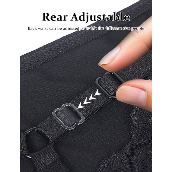 comeondear Sexy String Tangas für Frauen Brazilian Slip Damen Spitze Große Größen Erotische Höschen Dessous Unterwäsche Curvy Übergrößen Unterhosen Thong T Back Low Waist Mini Bikini(Schwarz,S)