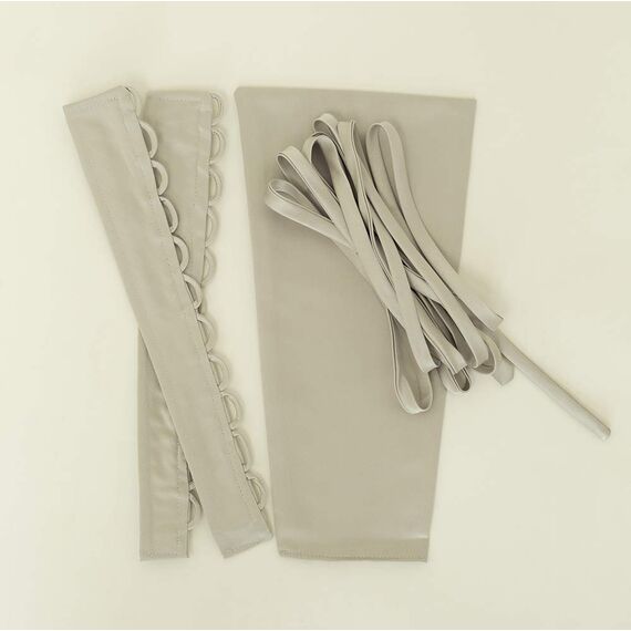 YCShun Damen Hochzeitskleid ReiÃŸverschluss verstellbare Passform Satin Korsett Zurück Kit Schnürung für Ballkleid - Silber - 56 cm