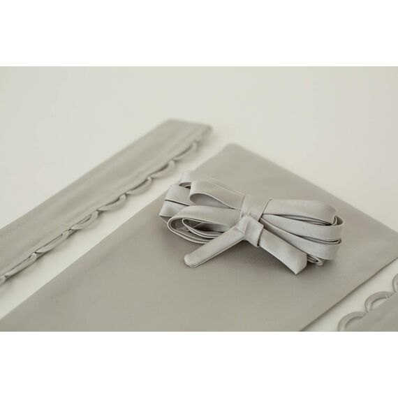 YCShun Damen Hochzeitskleid ReiÃŸverschluss verstellbare Passform Satin Korsett Zurück Kit Schnürung für Ballkleid - Silber - 61 cm