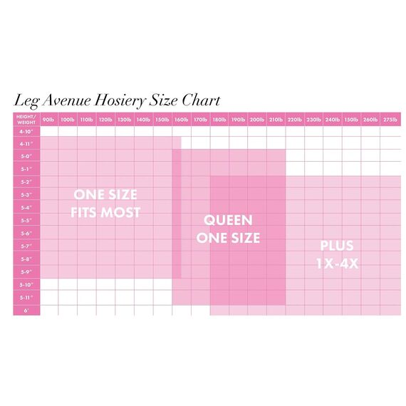 LEG AVENUE Damen Pussycat Kniestrümpfe Strumpfhose, weiß/rosa, Einheitsgröße