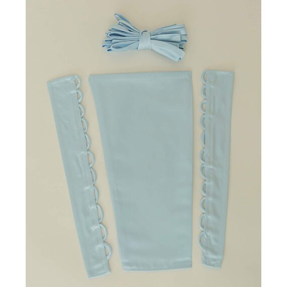 QRBTSCL Damen Hochzeitskleid, Reißverschluss, verstellbare Passform, Satin, Korsett am Rücken, Schnürschuh für Ballkleid, Hell, blau, 16