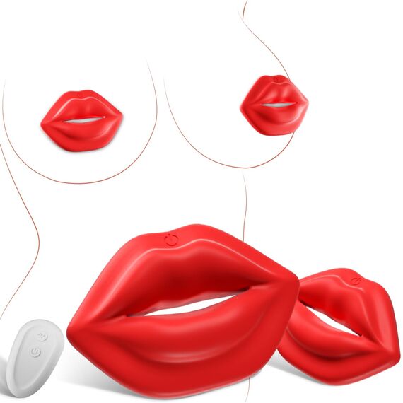 Gobeken Sex Spielzeug für die Frau Paare Männer 9 Schwingungsfrequenz Nippelklemme für Frauen mit Fernbedienung, Vibration für Frauen Vibratorensets für Frau Männer Sex toys Nipple clamps Rot