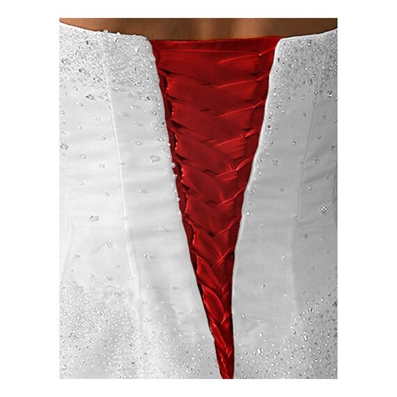 YCShun Damen Hochzeitskleid ReiÃŸverschluss verstellbare Passform Satin Korsett Zurück Kit Schnürung für Ballkleid - Rot - 41 cm