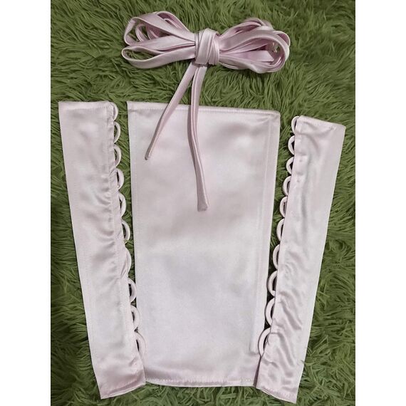 YCShun Damen Hochzeitskleid Reißverschluss Ersatz verstellbare Passform Satin Korsett Zurück Kit Schnürung für Ballkleid, rose, 56 cm