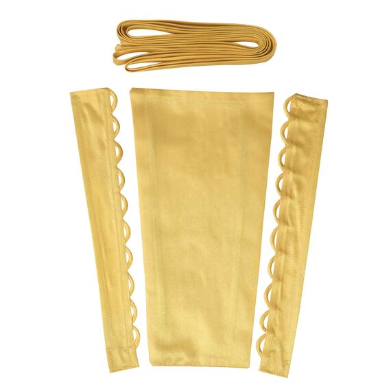 QRBTSCL Damen Hochzeitskleid, Reißverschluss, verstellbare Passform, Satin, Korsett am Rücken, Schnürschuh für Ballkleid, Gold, 24