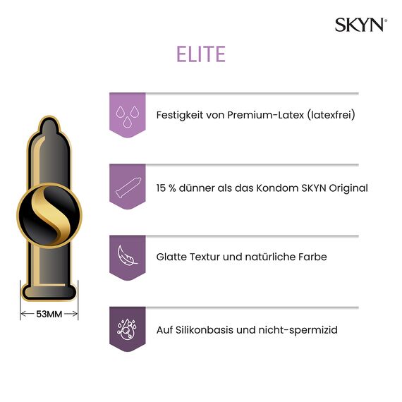 SKYN Selection 50 Stück & Elite 10 Stück/Skynfeel Latexfreie Kondome: 10 x Original, 10 x Intense Feel, 10 x Extra Gleitmittel, Normale Größe, Ultradünn