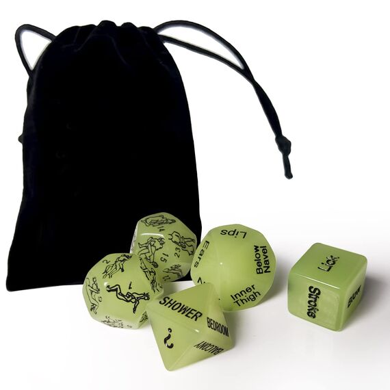 5er Würfelset erotische Würfel für Paare Sex Spiel 36 Position Lehrbuch Würfel Spiel Humor Spiel Paar Schlafzimmer Geschenk für Paar Erwachsene Liebhaber Sex Liebe Spiel für Männer und Frauen (Grün)