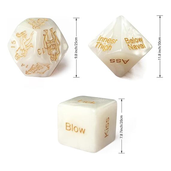 5er Würfelset erotische Würfel für Paare Sex Spiel 36 Position Lehrbuch Würfel Spiel Humor Spiel Paar Schlafzimmer Geschenk für Paar Erwachsene Liebhaber Sex Liebe Spiel für Männer und Frauen (Weiß)