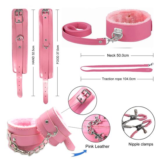 BDSM Set Sex Spielzeug für die Paare,33PCS Bondage Kit Sex Toys mit Handschellen Sexspiele und Anal Plug Sets für Frauen Männer
