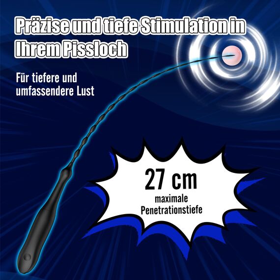 Urethral Dilator Dilatoren für Männer Sounding, Penis Plug Vibrator Harnröhren Dilatatoren Männer, Penis Stimulator Erwachsener Diskrete Anfänger Analperlen Vibrator