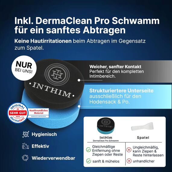 IntHim Enthaarungscreme Intimbereich Männer – Sanfte, gründliche Haarentfernungcreme ohne Rasur + Entzündungshemmende Intimpflege Männer Set - Intim Waschlotion Herren + After Shave Intim Creme