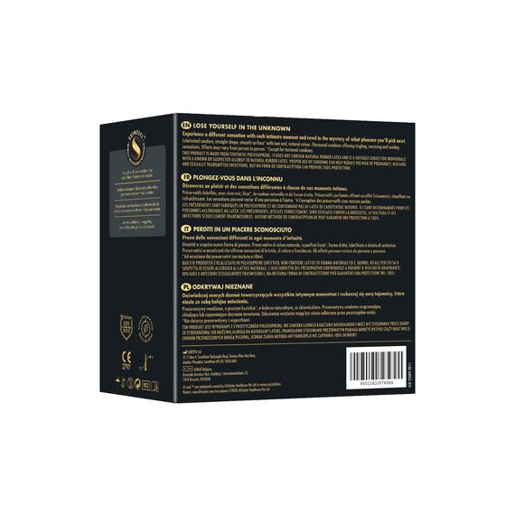 SKYN Unbekannt Pleasures Kondome für Männer, mit glatter und strukturierter Oberfläche, latexfrei, SKYNFEEL-Technologie, geschmiert, 53 mm Nennbreite