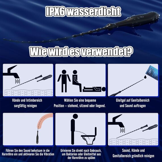 Urethral Dilator Dilatoren für Männer Sounding, Penis Plug Vibrator Harnröhren Dilatatoren Männer, Penis Stimulator Erwachsener Diskrete Anfänger Analperlen Vibrator